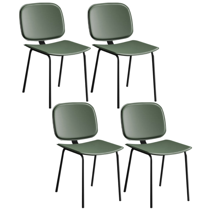 Modern Metal Dining Room Armless Chairs Open Back Dining Side Chair for Home Use