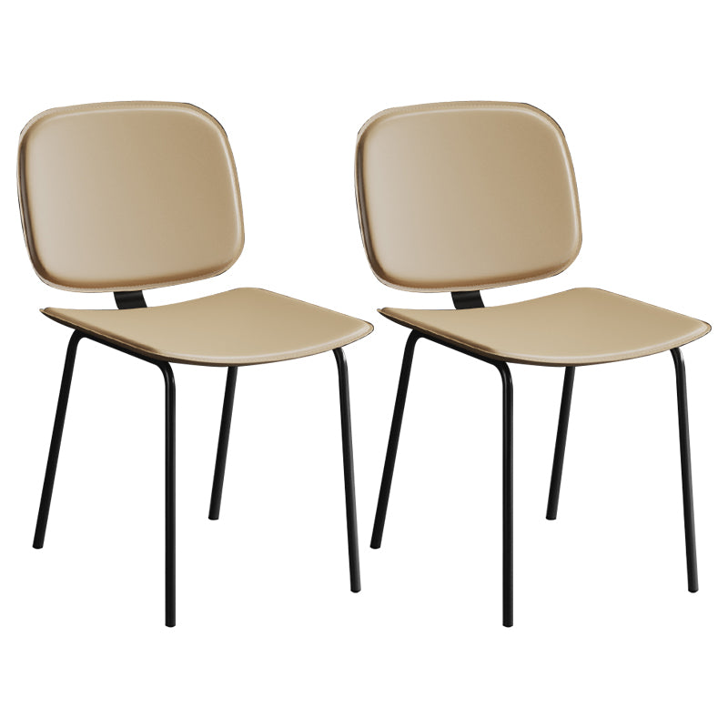 Modern Metal Dining Room Armless Chairs Open Back Dining Side Chair for Home Use