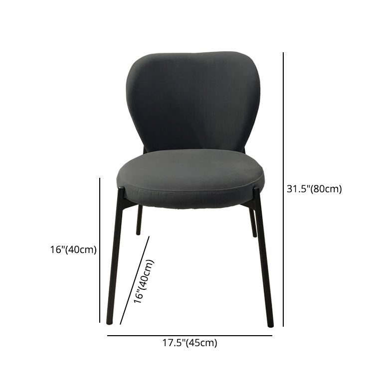 Chaise d'appoint en tissu de style scandinave, chaise sans accoudoirs à dossier solide, pour usage domestique