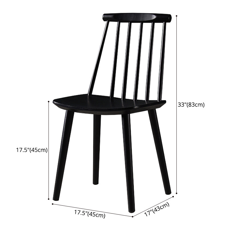 Contemporary Style Wooden Dining Room Chair Slat Back Side Chair for Kitchen