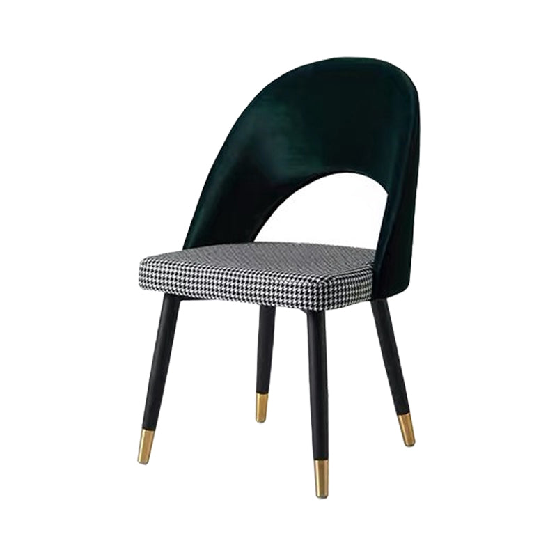 Modern Metal Dining Room Chairs Armless Open Back Dining Side Chair for Home Use