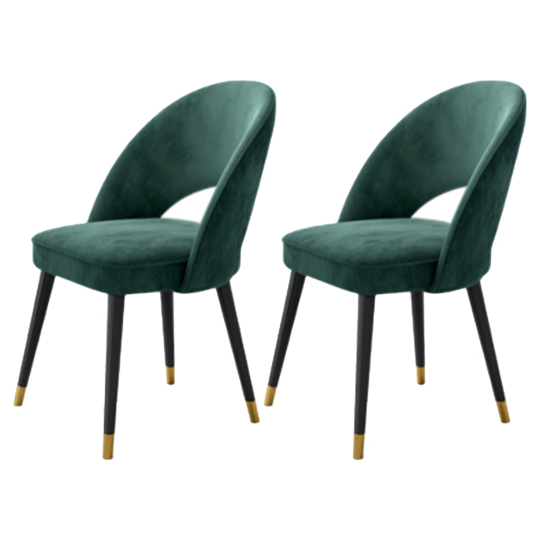 Modern Metal Dining Room Chairs Armless Open Back Dining Side Chair for Home Use