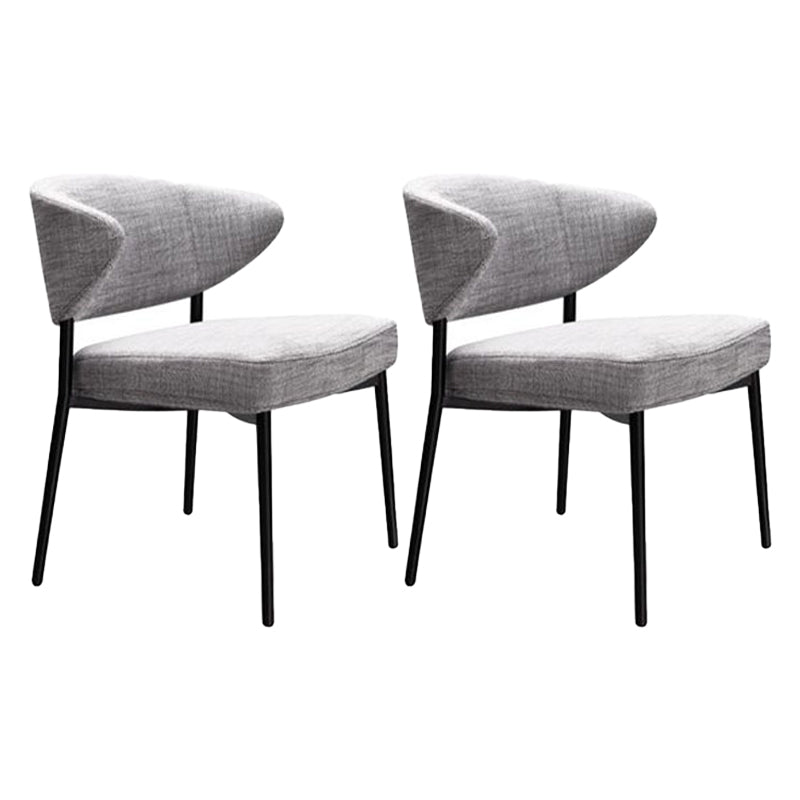 Modern Style Open Back Dining Side Chair Upholstered Side Armless Chairs
