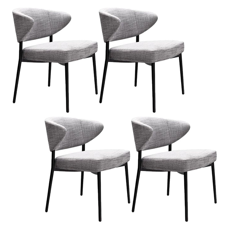 Modern Style Open Back Dining Side Chair Upholstered Side Armless Chairs