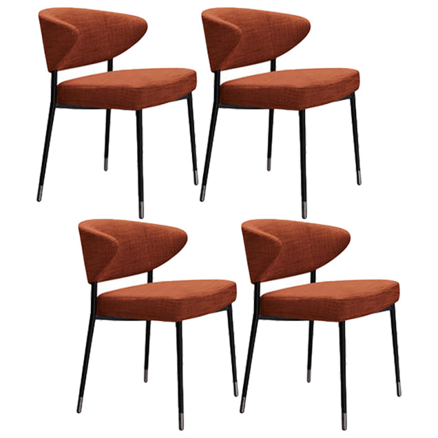 Modern Style Open Back Dining Side Chair Upholstered Side Armless Chairs