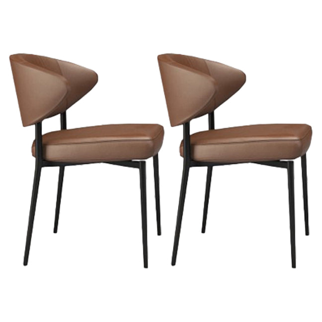 Modern Style Open Back Dining Side Chair Upholstered Side Armless Chairs