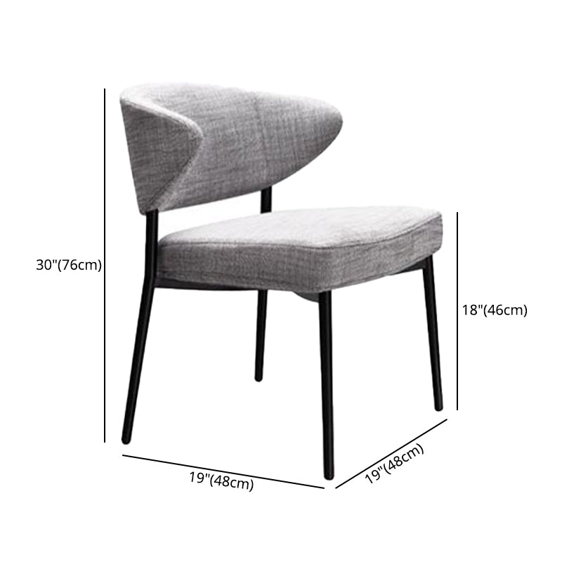 Modern Style Open Back Dining Side Chair Upholstered Side Armless Chairs