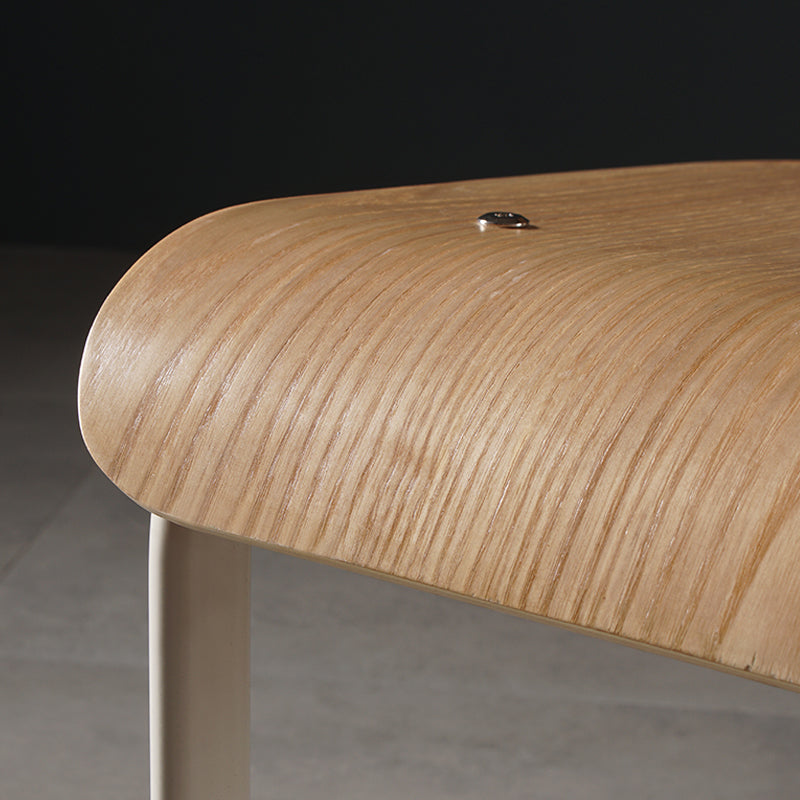 Sedia da pranzo in stile contemporaneo sedia in metallo con gambe in legno