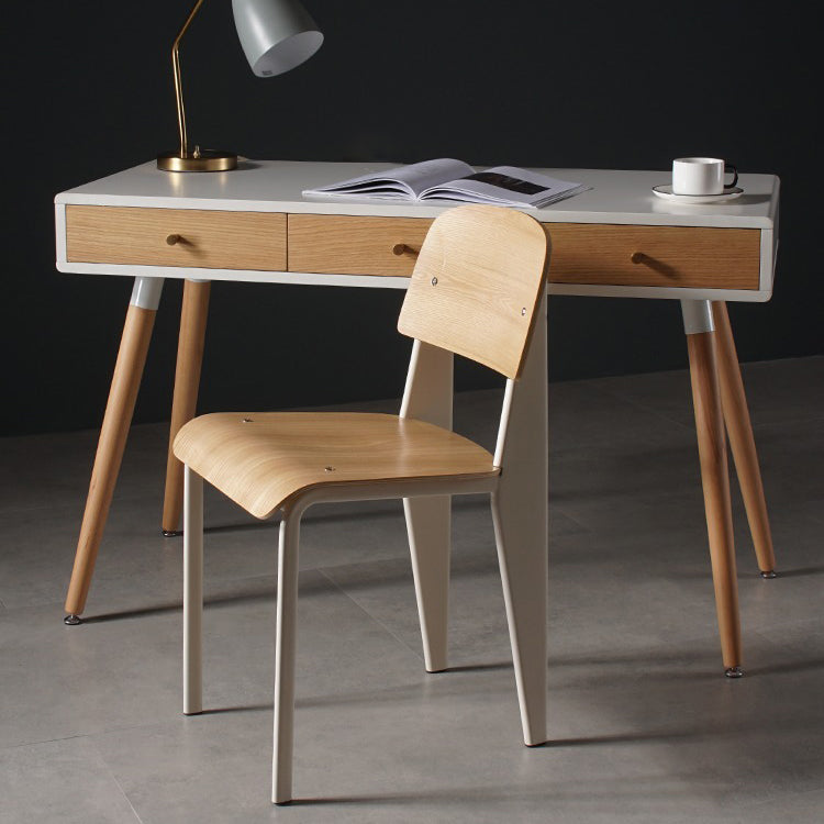 Sedia da pranzo in stile contemporaneo sedia in metallo con gambe in legno