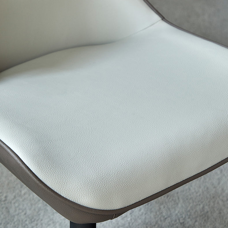 Contemporary Metal Dining Room Chairs Wingback Armless Chair for Home Use