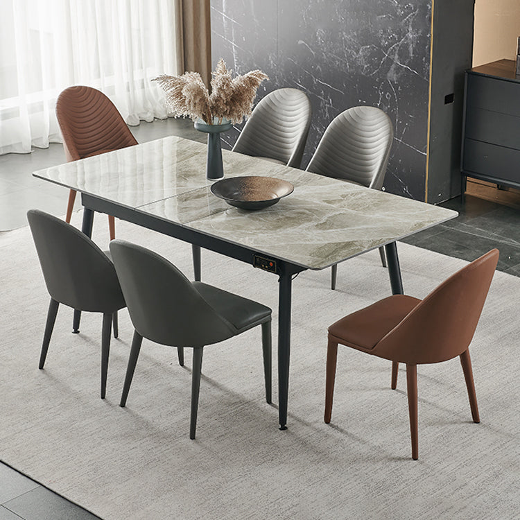 Contemporary Metal Dining Room Chairs Open Back Dining Side Armless Chair for Home Use