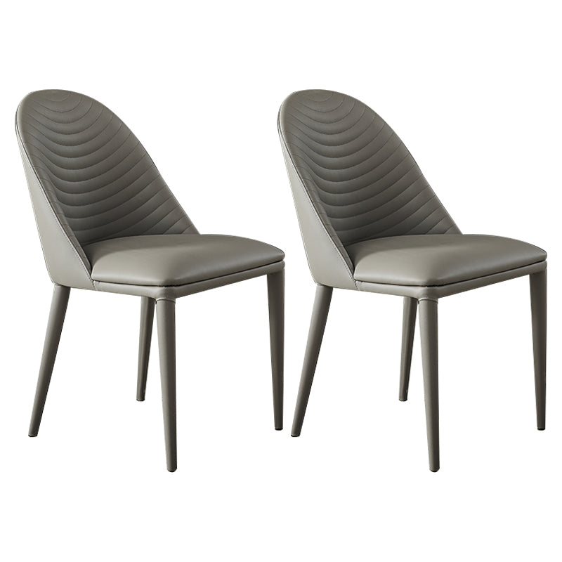 Contemporary Metal Dining Room Chairs Open Back Dining Side Armless Chair for Home Use