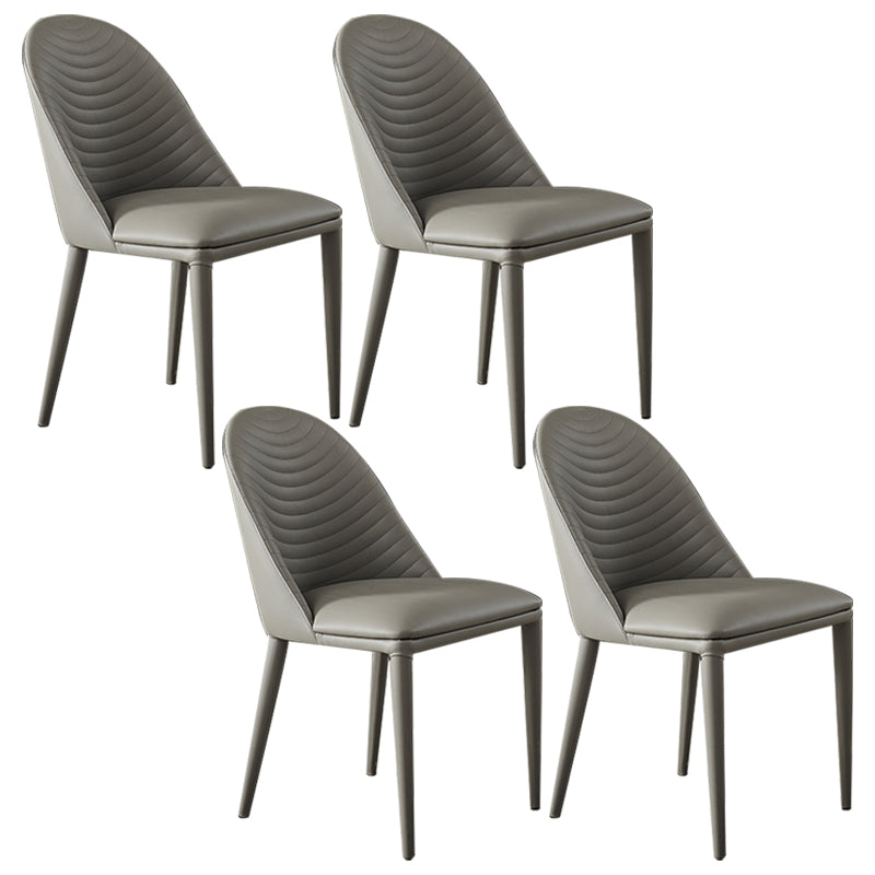 Contemporary Metal Dining Room Chairs Open Back Dining Side Armless Chair for Home Use