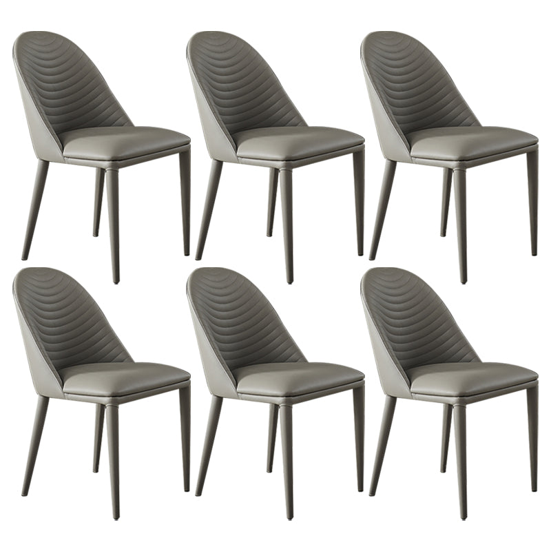 Contemporary Metal Dining Room Chairs Open Back Dining Side Armless Chair for Home Use