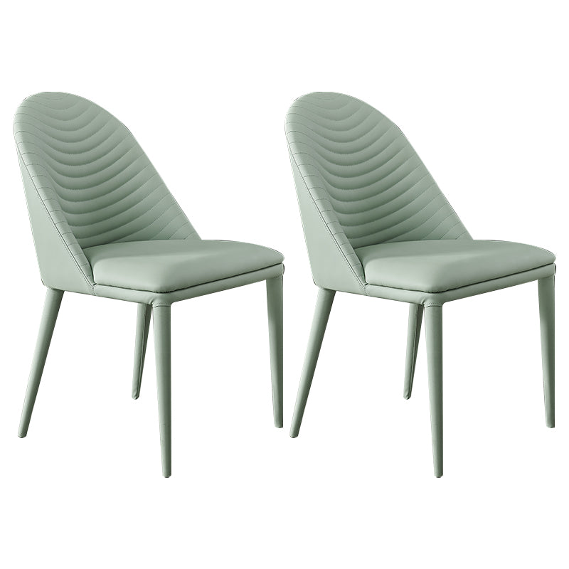 Contemporary Metal Dining Room Chairs Open Back Dining Side Armless Chair for Home Use