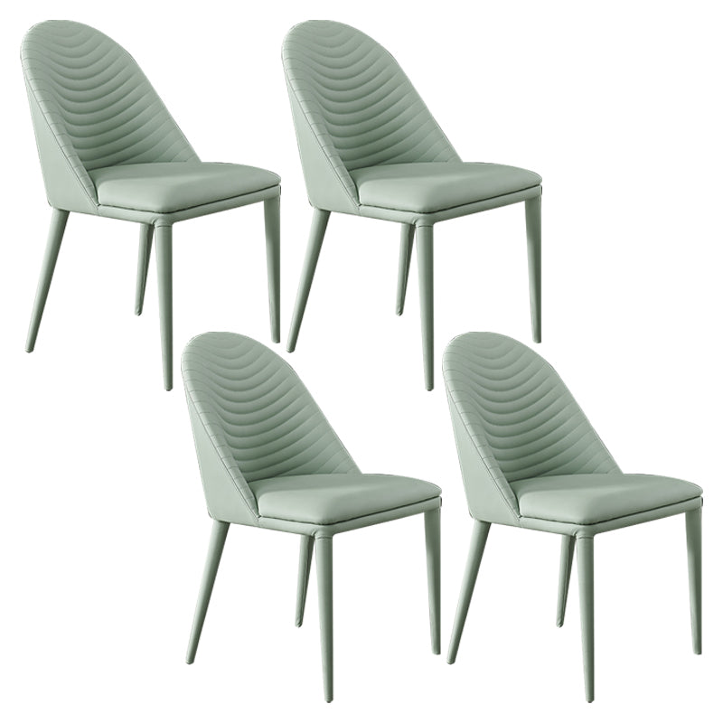 Contemporary Metal Dining Room Chairs Open Back Dining Side Armless Chair for Home Use