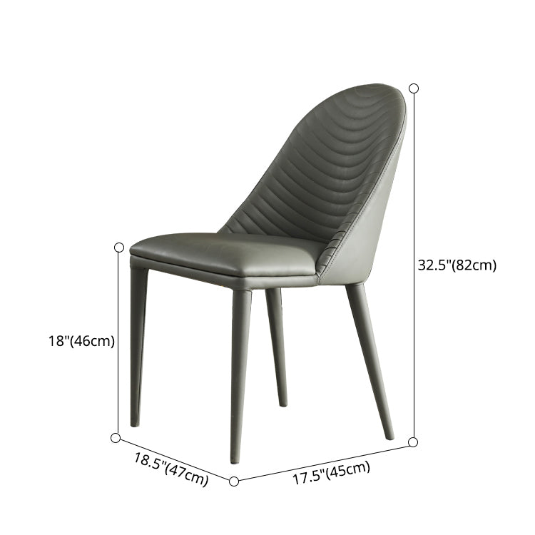 Contemporary Metal Dining Room Chairs Open Back Dining Side Armless Chair for Home Use