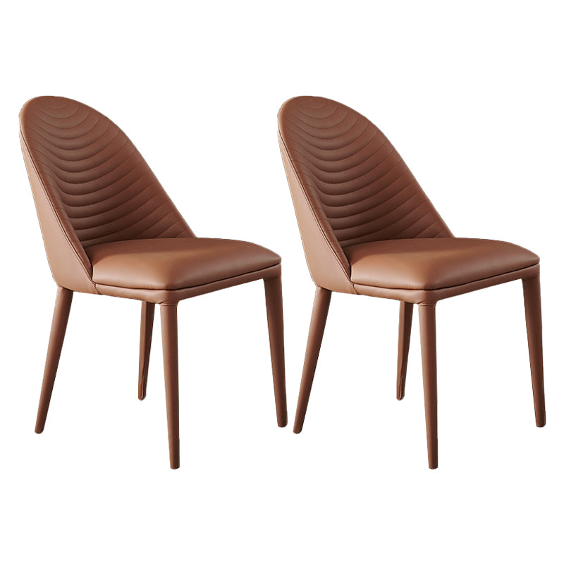 Contemporary Metal Dining Room Chairs Open Back Dining Side Armless Chair for Home Use