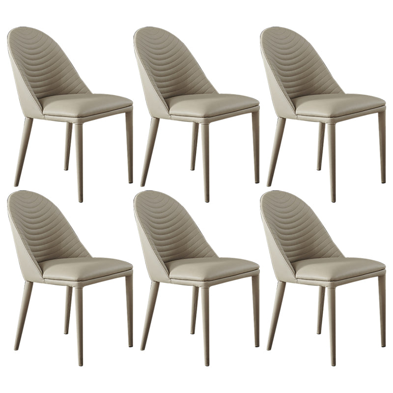 Contemporary Metal Dining Room Chairs Open Back Dining Side Armless Chair for Home Use