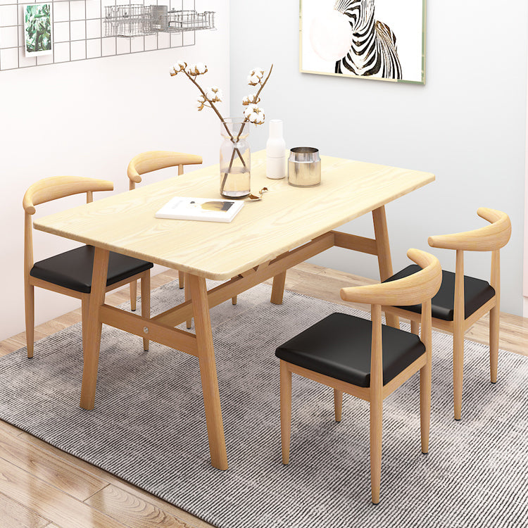 Contemporary Style Metal Chair Set Kitchen Dining Open Back Side Chairs