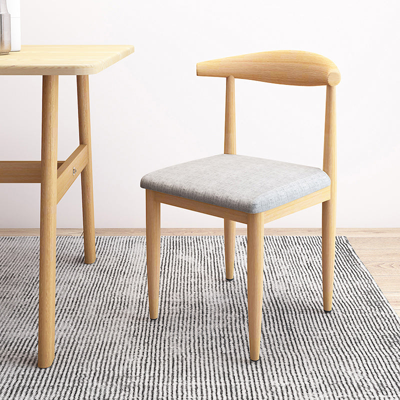 Contemporary Style Metal Chair Set Kitchen Dining Open Back Side Chairs