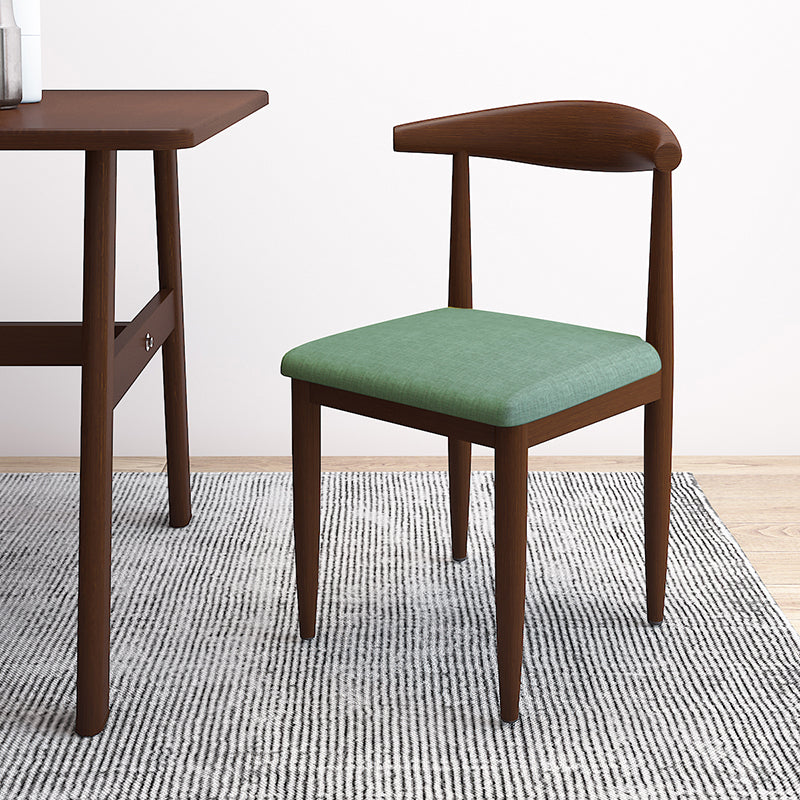 Contemporary Style Metal Chair Set Kitchen Dining Open Back Side Chairs
