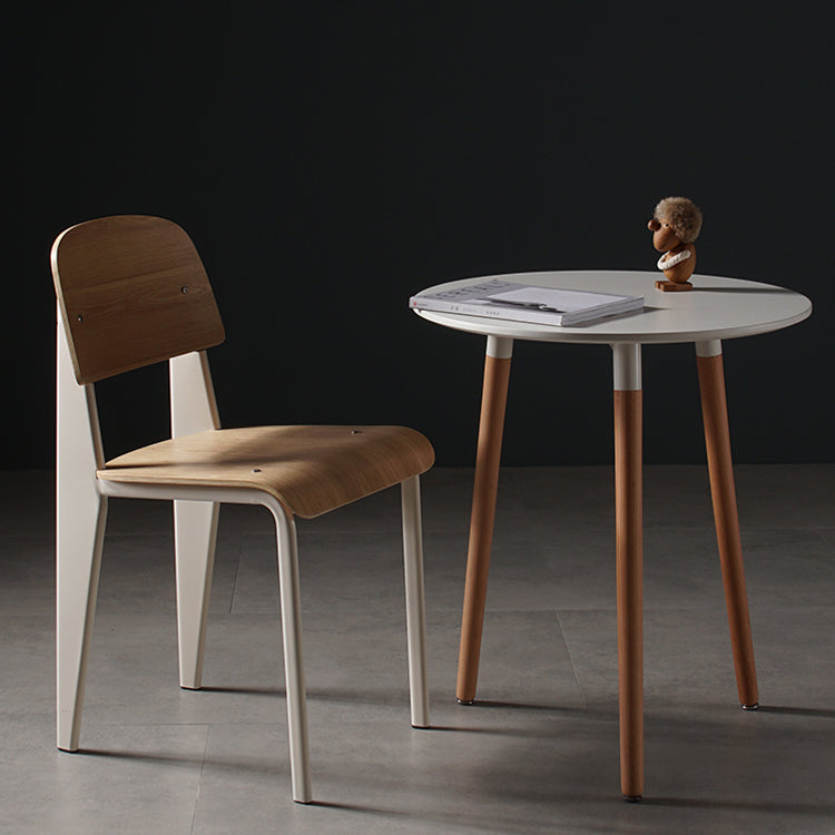 Industriële stijl metalen benen eetkamerstoelen open achterste zijkant voor thuis