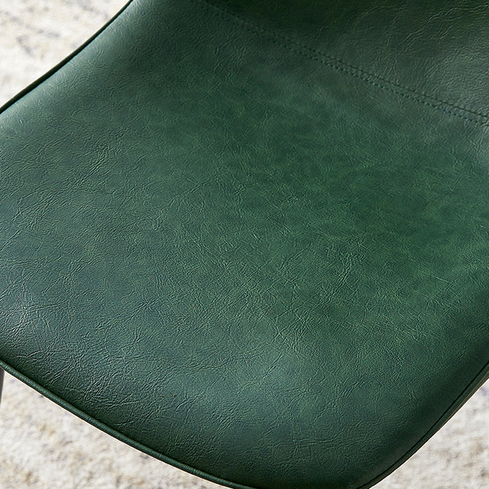 Chaises de salle à manger en cuir de style Glam pour chaises sans bras à dossier solide de cuisine