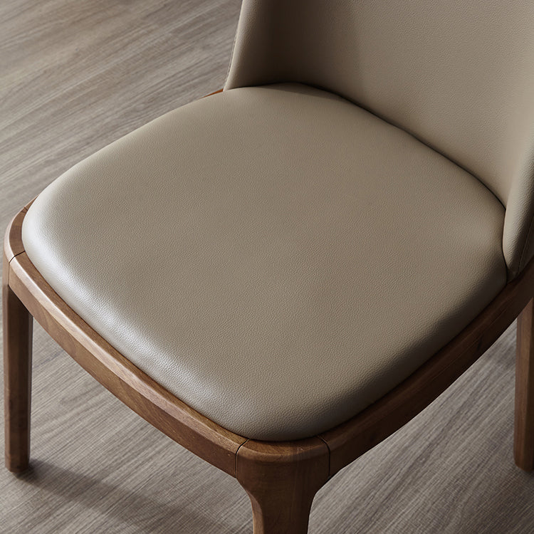 Chaise d'accélération du restaurant industriel en cuir Parsons Parsons Parsons Dining Side Side