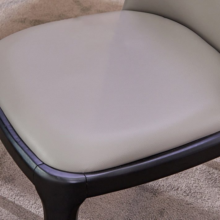 Chaise d'accélération du restaurant industriel en cuir Parsons Parsons Parsons Dining Side Side