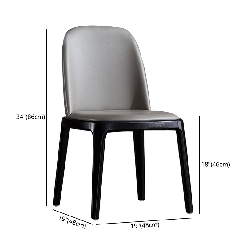 Chaise d'accélération du restaurant industriel en cuir Parsons Parsons Parsons Dining Side Side