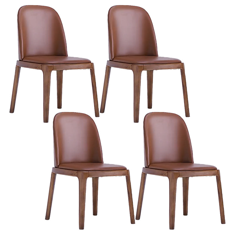 Chaise d'accélération du restaurant industriel en cuir Parsons Parsons Parsons Dining Side Side