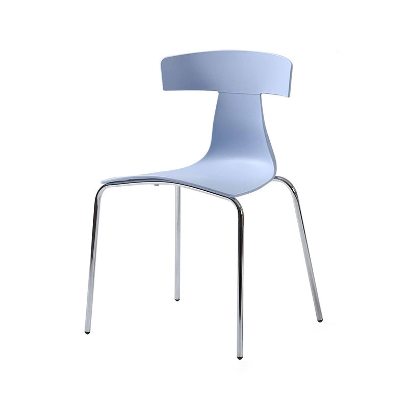 Contemporary Style Metal Chair Set Slat Back Side Kitchen Dining Chair