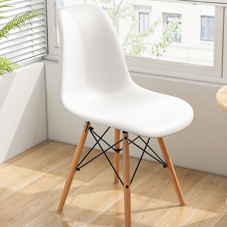 Silla lateral de plástico interior contemporánea sillón sólido sin brazo