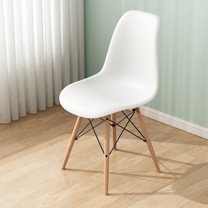 Silla lateral de plástico interior contemporánea sillón sólido sin brazo