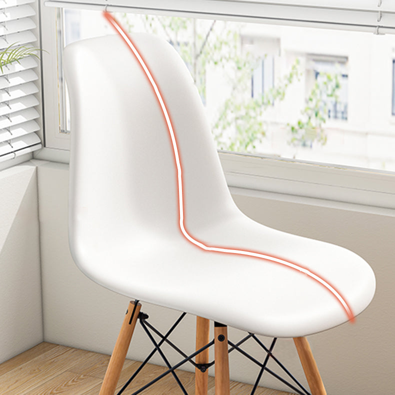 Silla lateral de plástico interior contemporánea sillón sólido sin brazo