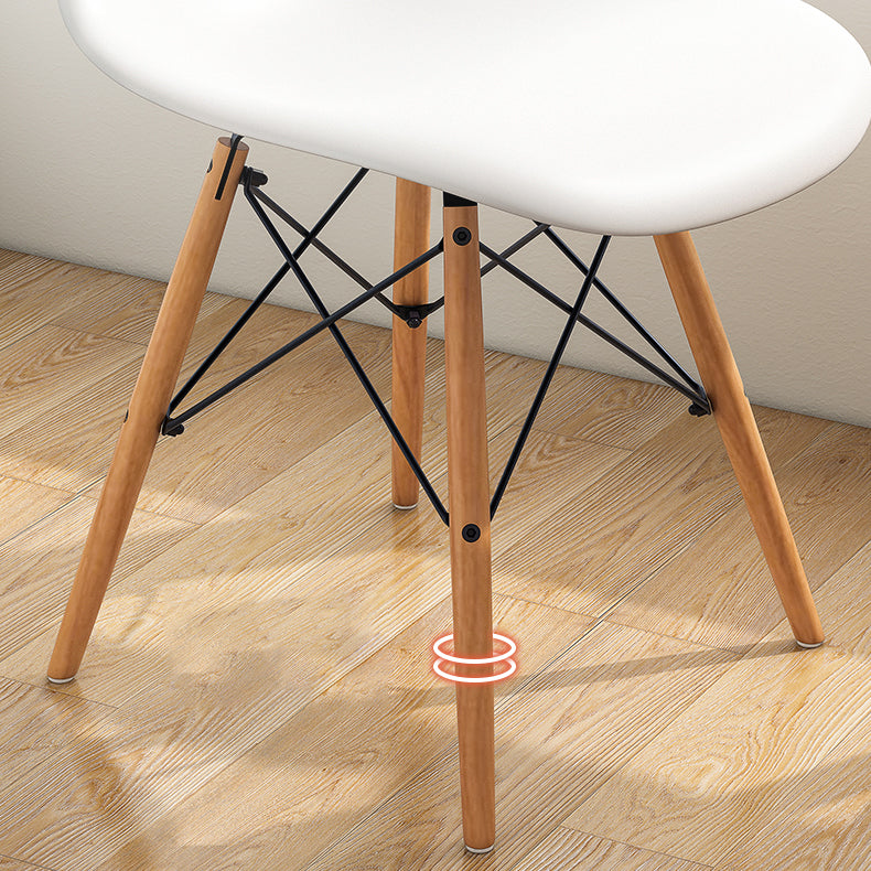 Silla lateral de plástico interior contemporánea sillón sólido sin brazo