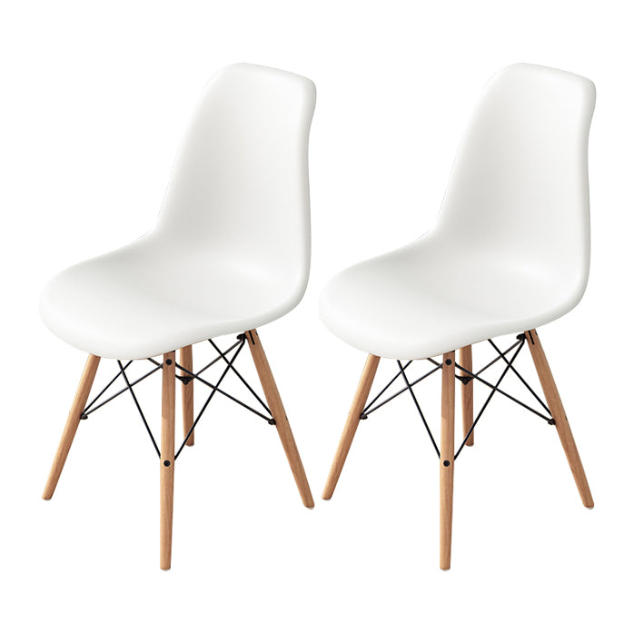 Silla lateral de plástico interior contemporánea sillón sólido sin brazo