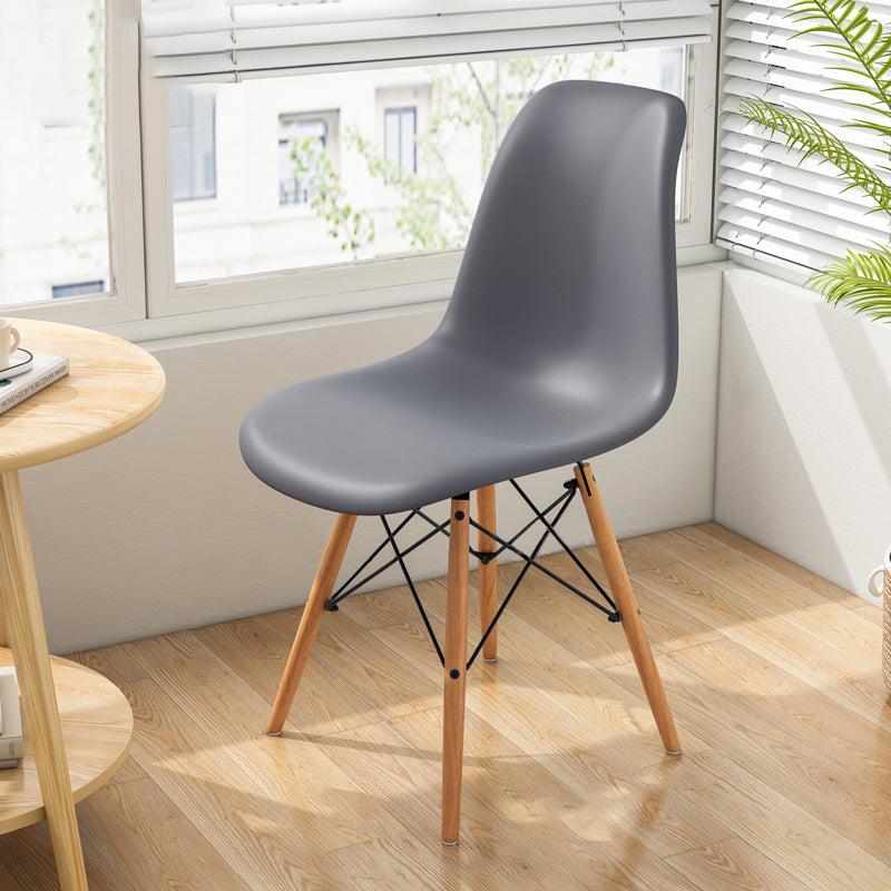 Silla lateral de plástico interior contemporánea sillón sólido sin brazo