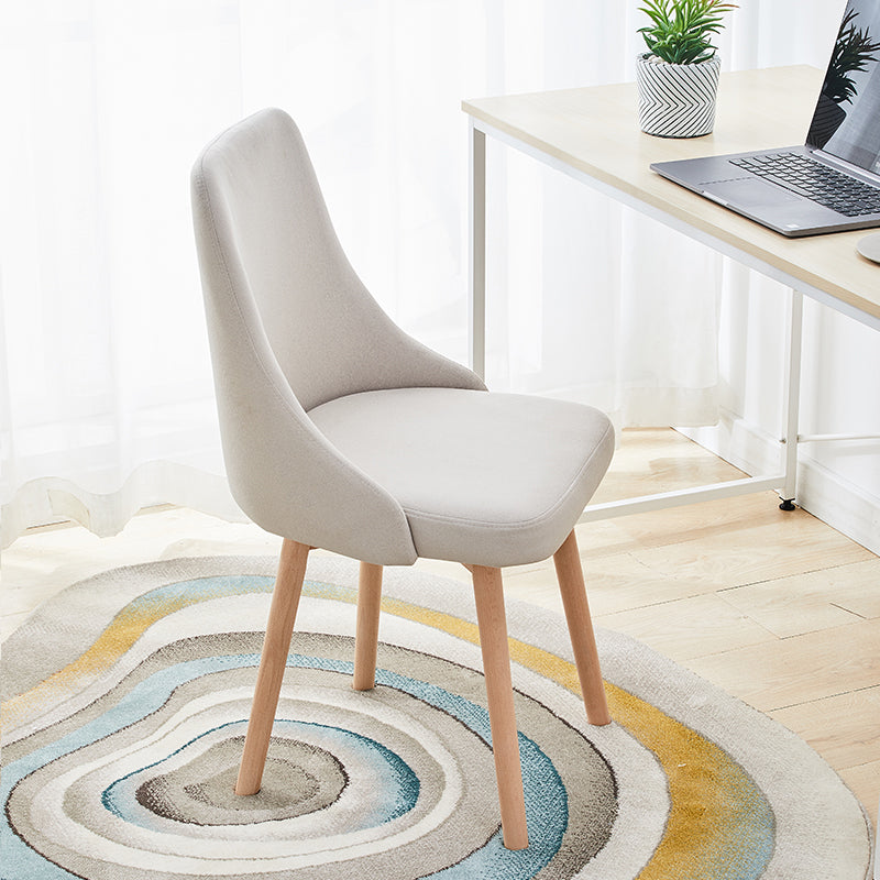 Home Scandinavian Side Chair Swivel Parsons Back Wood Dining Room Chair Set