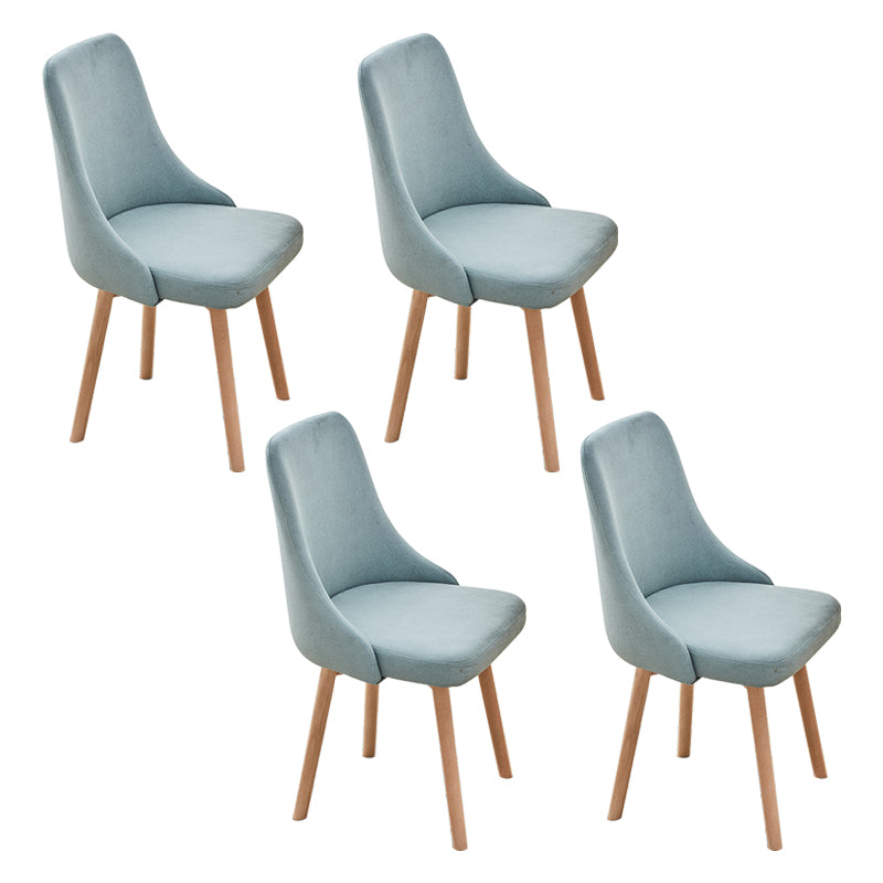 Home Scandinavian Side Chair Swivel Parsons Back Wood Dining Room Chair Set