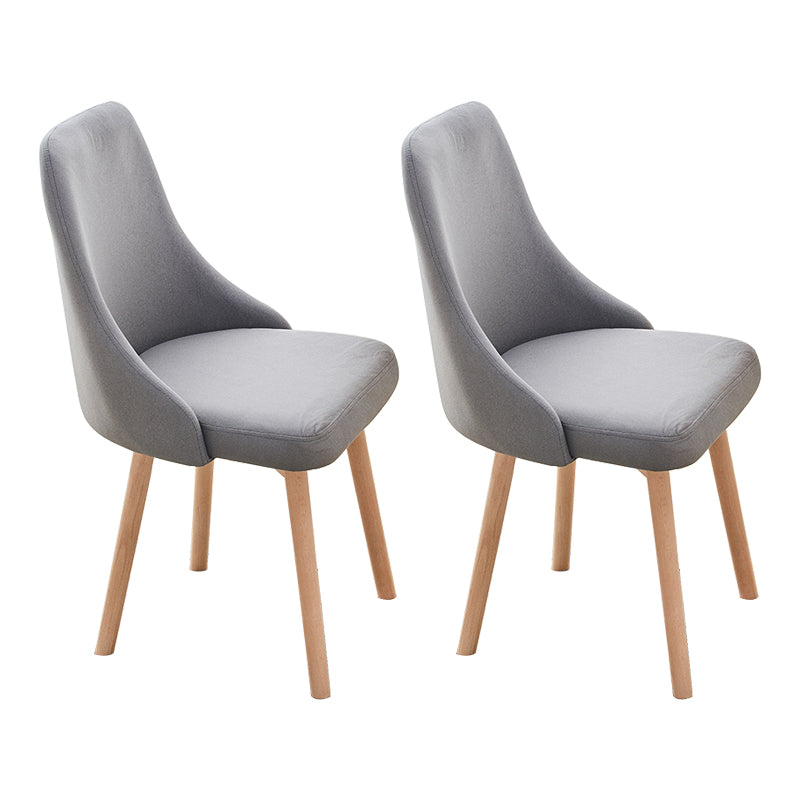 Home Scandinavian Side Chair Swivel Parsons Back Wood Dining Room Chair Set