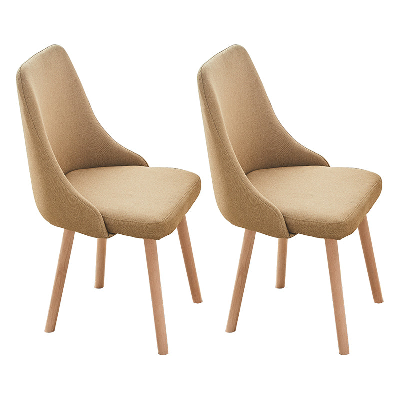 Home Scandinavian Side Chair Swivel Parsons Back Wood Dining Room Chair Set