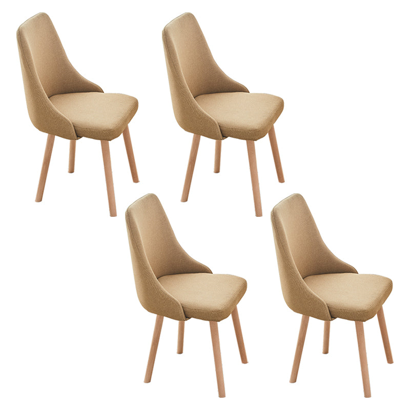 Home Scandinavian Side Chair Swivel Parsons Back Wood Dining Room Chair Set
