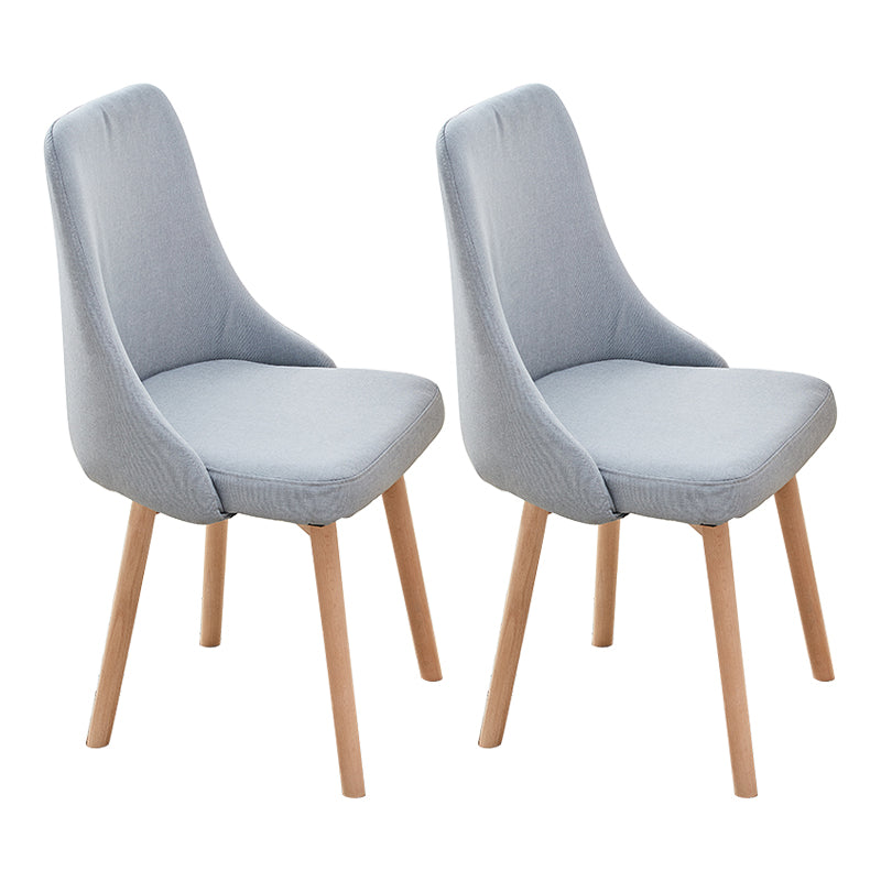 Home Scandinavian Side Chair Swivel Parsons Back Wood Dining Room Chair Set