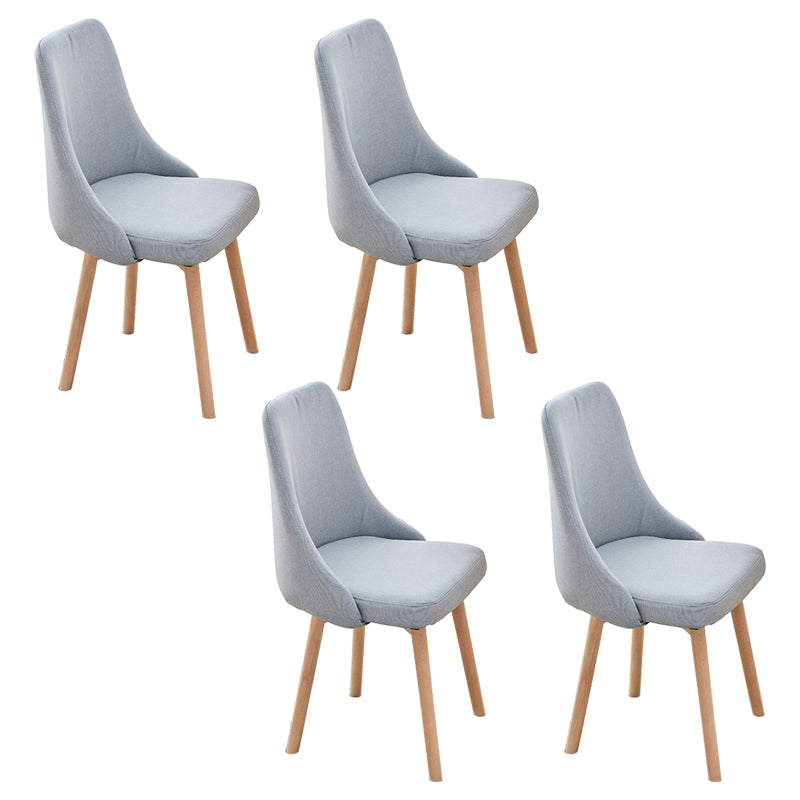 Home Scandinavian Side Chair Swivel Parsons Back Wood Dining Room Chair Set