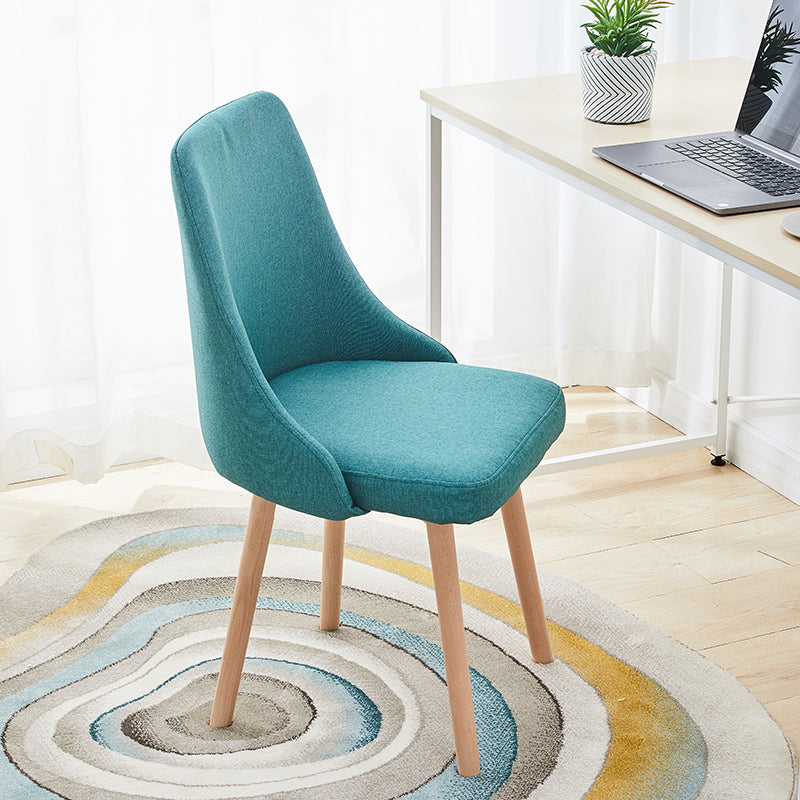 Home Scandinavian Side Chair Swivel Parsons Back Wood Dining Room Chair Set