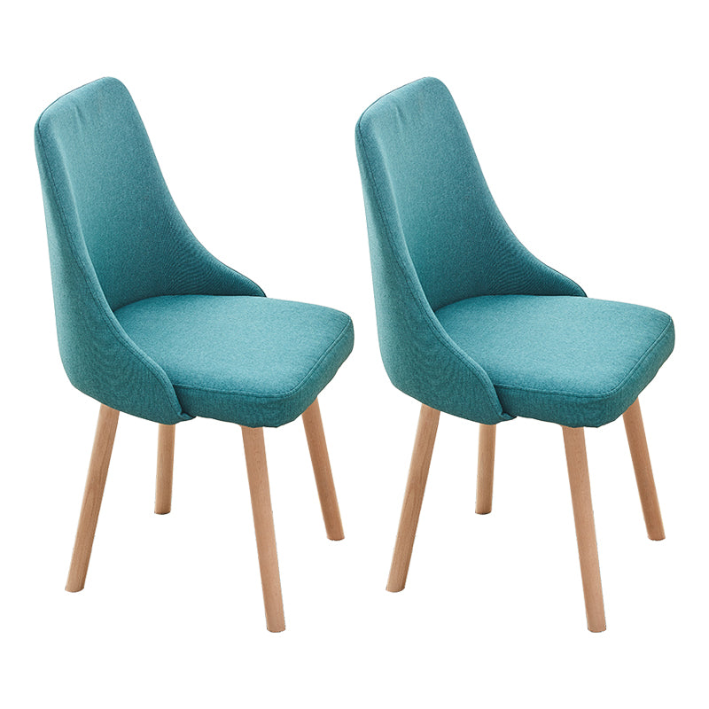 Home Scandinavian Side Chair Swivel Parsons Back Wood Dining Room Chair Set