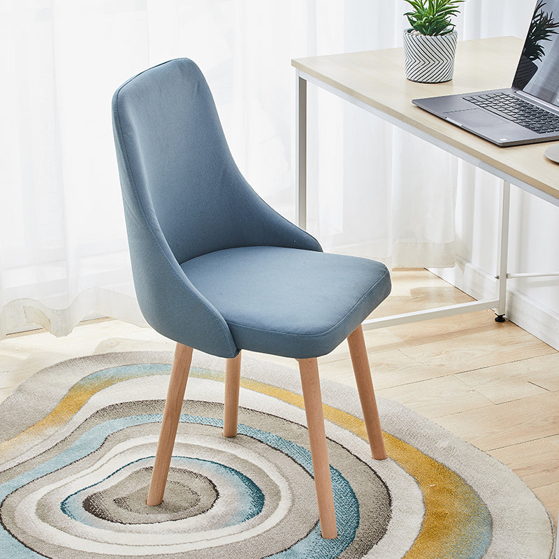Home Scandinavian Side Chair Swivel Parsons Back Wood Dining Room Chair Set