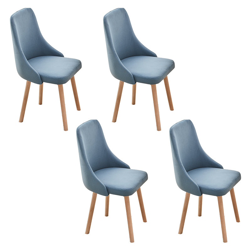 Home Scandinavian Side Chair Swivel Parsons Back Wood Dining Room Chair Set